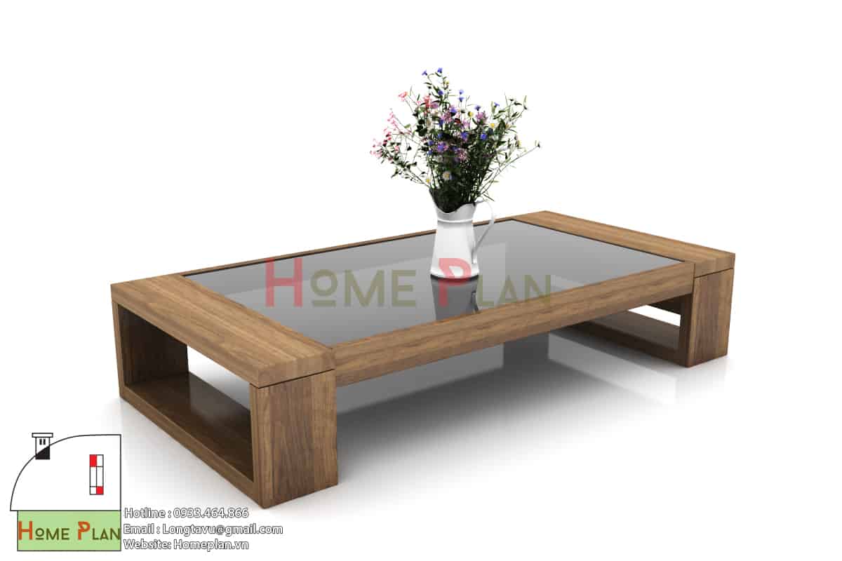 bàn sofa gỗ sồi