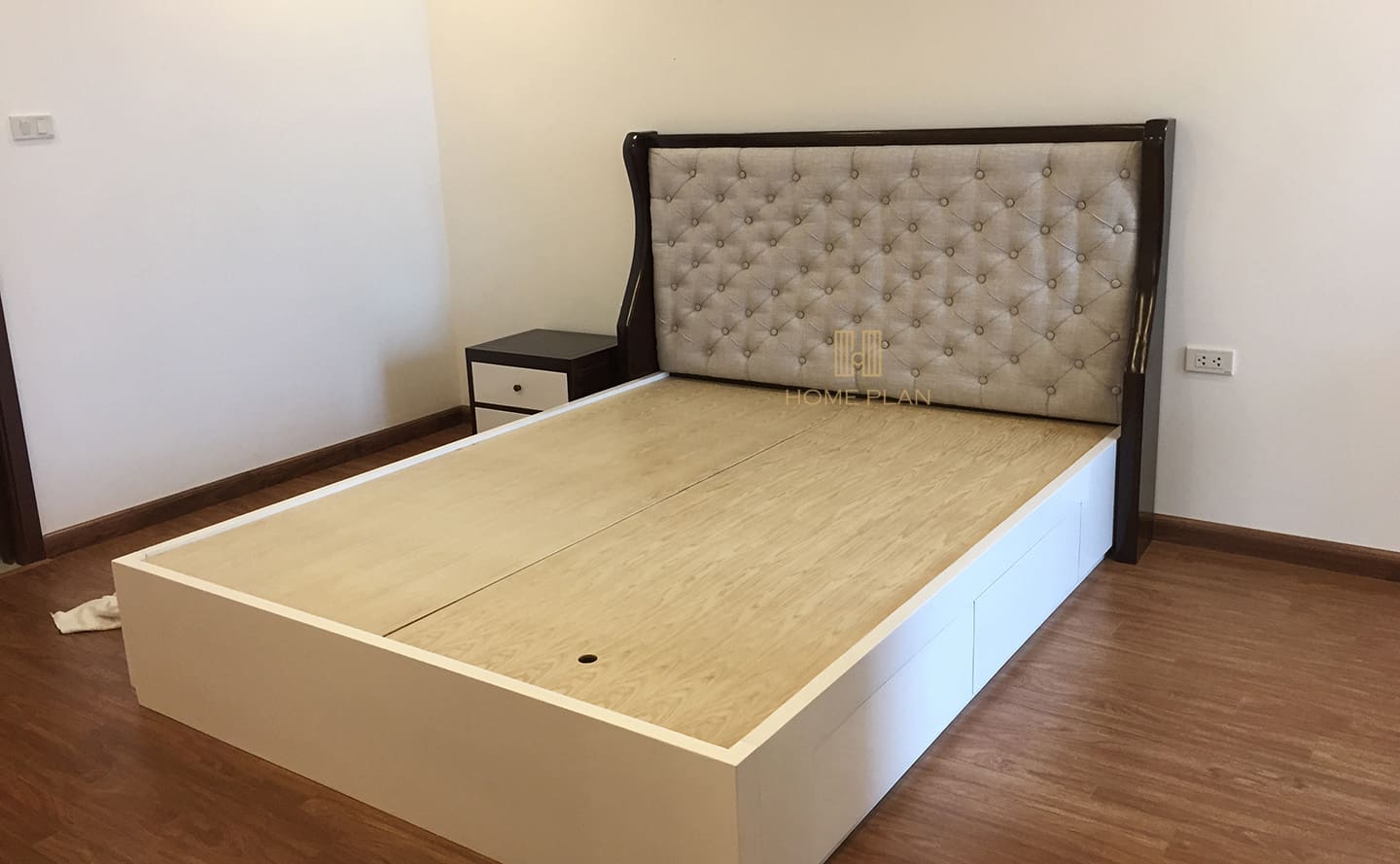 giường ngủ gỗ tự nhiên hiện đại có ngăn kéo