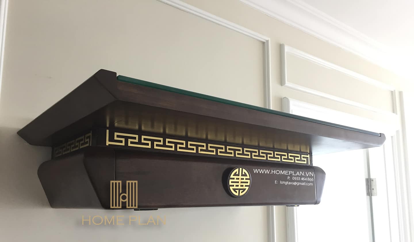 Bàn thờ hiện đại treo tường chung cư đẹp. Bàn thờ Nghinh Lộc